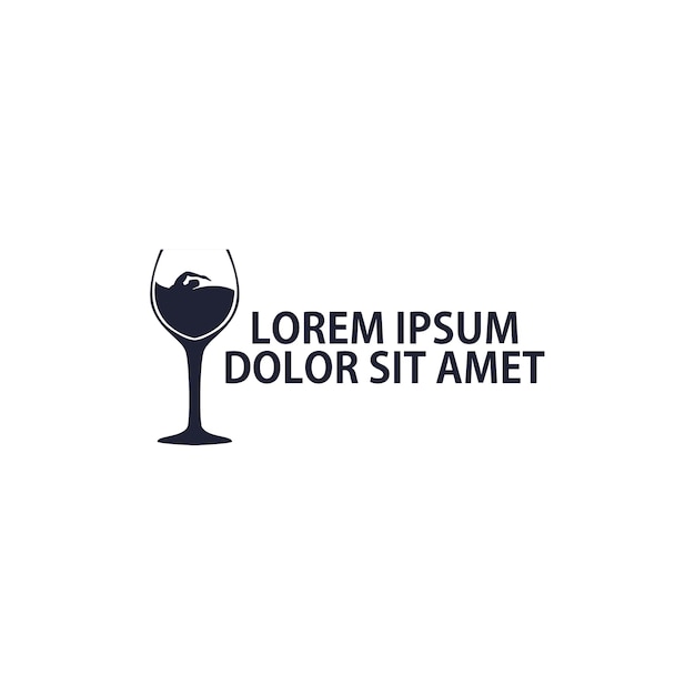 Logo Concept Swimming in Wine