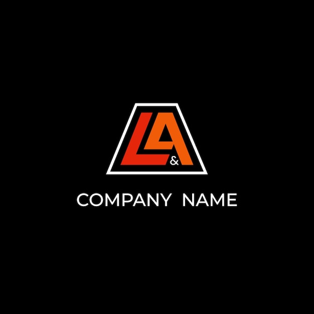 Vector a logo consisting of two letters l and a can use in your company or business