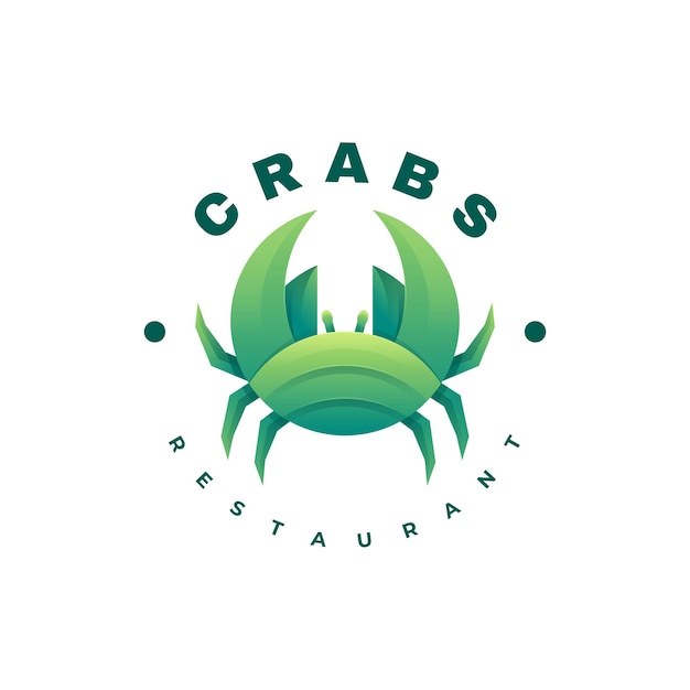 Logo Crabs Gradient Colorful Style.