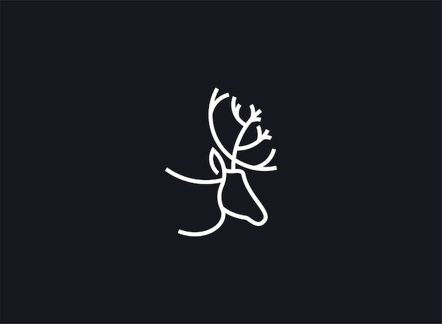 Logo deer abstract vector illustration