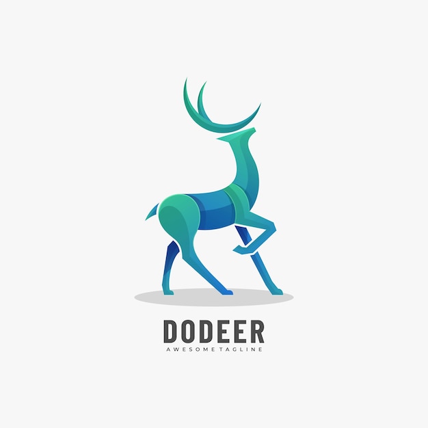 Logo Deer Gradient Colorful Style