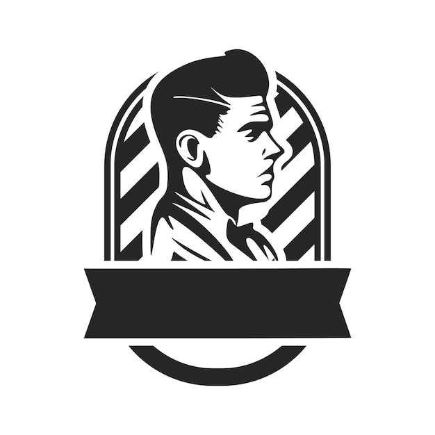 Logo depicting a brutal and stylish man Can become a simple yet powerful design element for a barbershop or salon