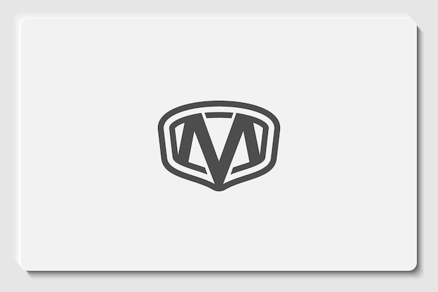 Logo design for automotive business combination of the initials M and shield logo concept