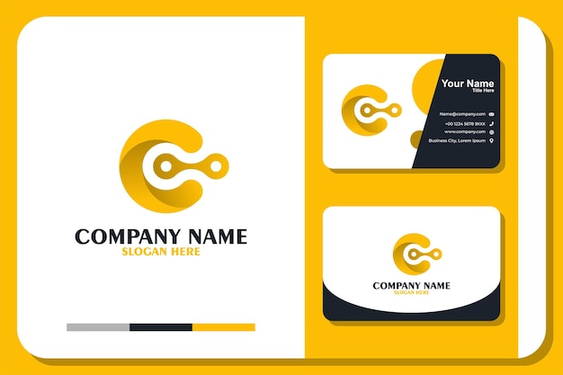 logo design and business card premium vector