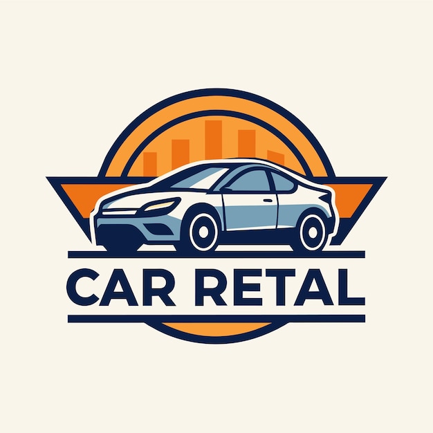 Logo design for a car retail company with the words Car Retail and a symbol representing car rental services A minimalist design showcasing a car rental service name in a clean font