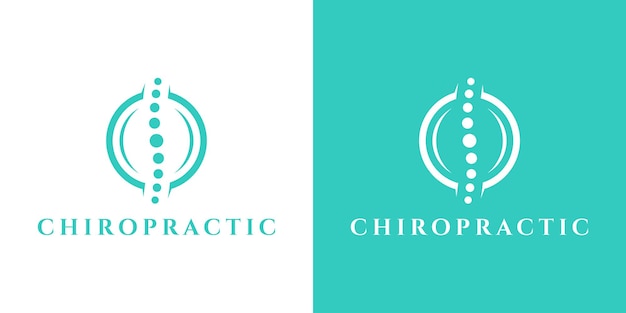 Logo design chiropractic icon vector abstract illustration