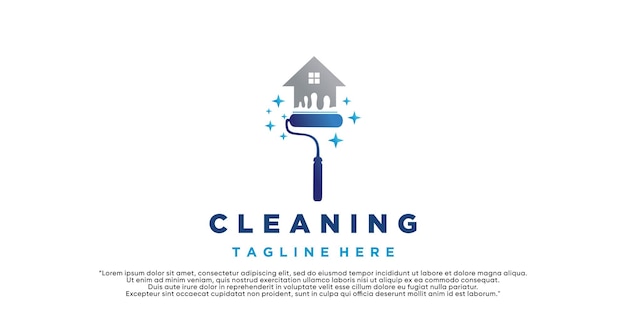 Logo design cleaning inspiration for business Premium Vector