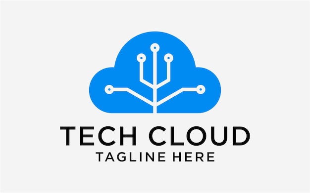 Logo design cloud technology modern