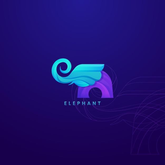 Logo Design Elephant Template Logo Vector. Can be used as an elegant and charming logo.