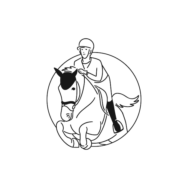 Logo design, equestrian sports, show jumping