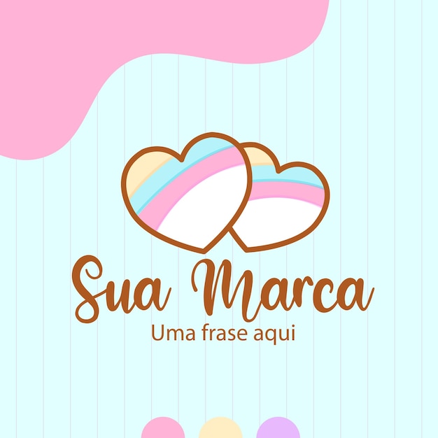 Logo design heart rainbow Vector