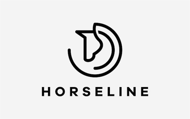 LOGO DESIGN HORSE MODERN LINE CREATIVE