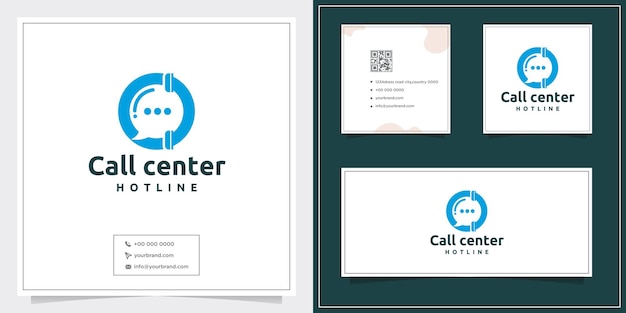 Logo design idea mobile call center