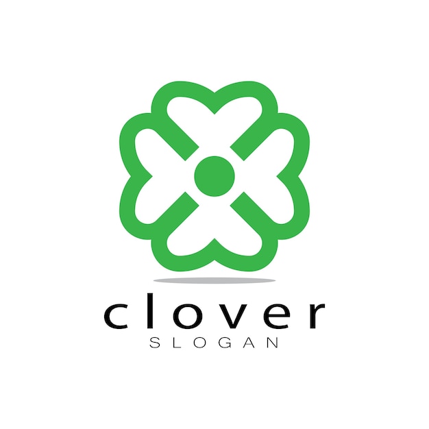 Logo design inspiration icon illustration template vector clover or moringa leaves for natural product design health medicine clover and moringa agriculture medicinal capsules