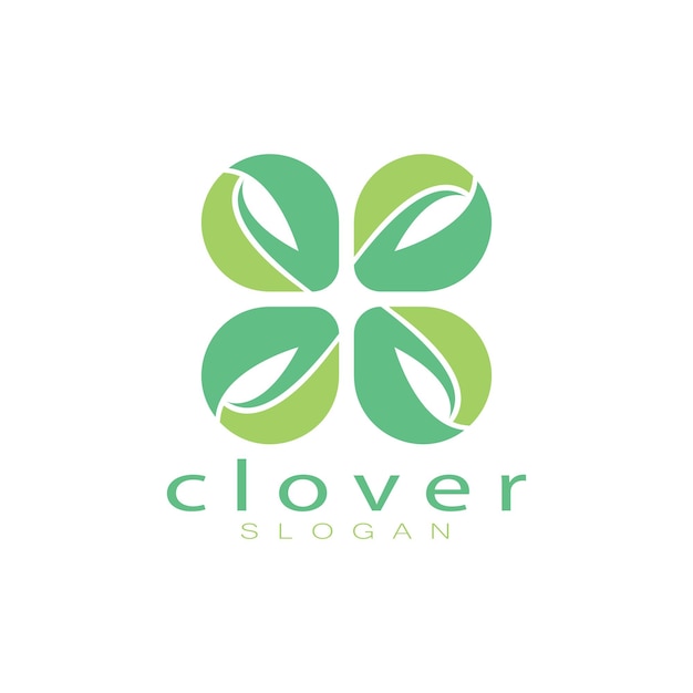 Logo design inspiration icon illustration template vector clover or moringa leaves for natural product design health medicine clover and moringa agriculture medicinal capsules