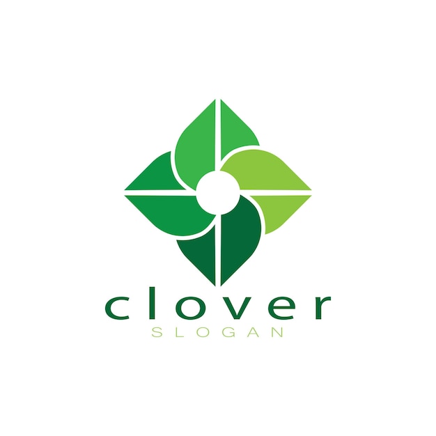 Logo design inspiration icon illustration template vector clover or moringa leaves for natural product design health medicine clover and moringa agriculture medicinal capsules