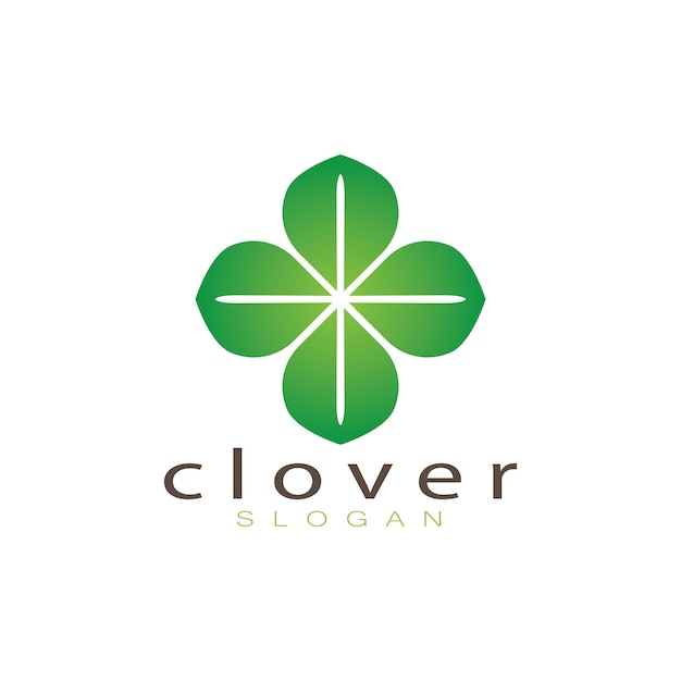 Logo design inspiration icon illustration template vector clover or moringa leaves for natural product design health medicine clover and moringa agriculture medicinal capsules