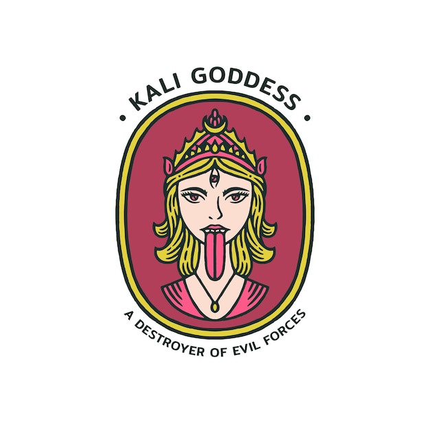 Logo Design Kali Queen Badge Style