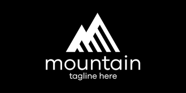 Logo design mountain icon vector illustration inspiration