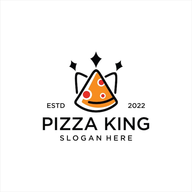 logo design pizza king symbol vector Italian pizza restaurant