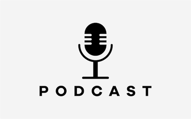 Logo design podcast modern simple symbol