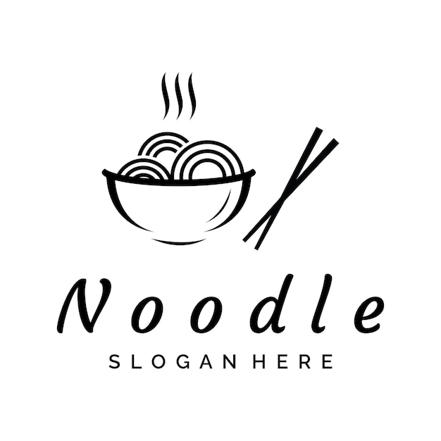 Logo design template for delicious chinese and japanese noodle soup and ramen dishes asian types of food Logos for businesses restaurants cafes and shops