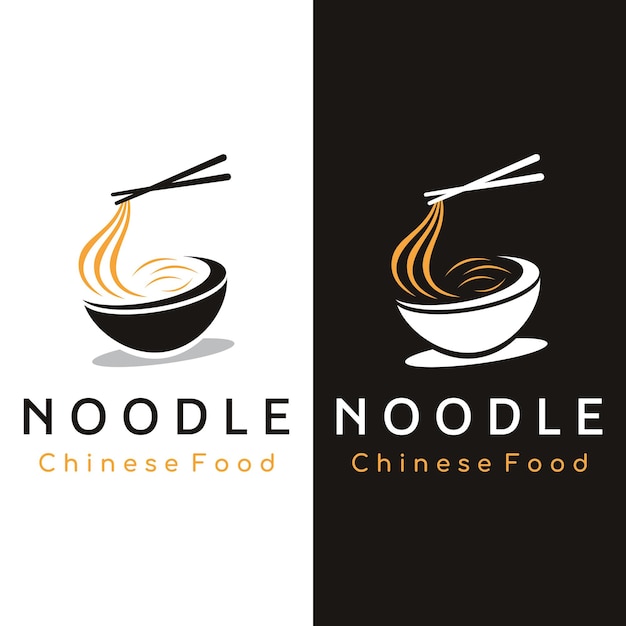 Logo design template for delicious chinese and japanese noodle soup and ramen dishes asian types of food Logos for businesses restaurants cafes and shops