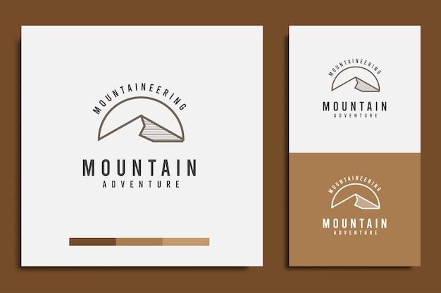 logo design template with simple mountain adventure icon