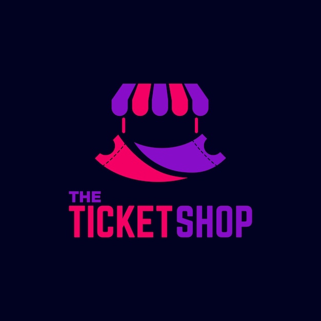 Logo design for Ticket Shop Free Vector