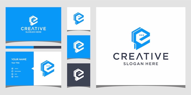 a logo design with bussines card template