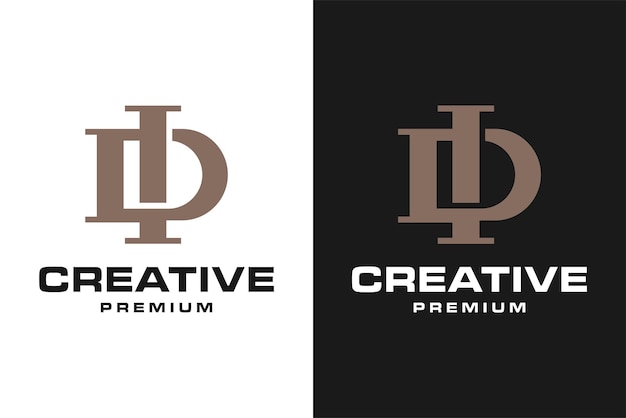 Logo design with letter d and i