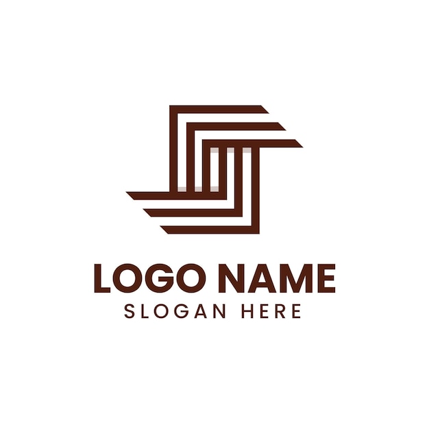 Logo design with letter s line concept