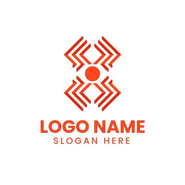 Logo design with spider line concept