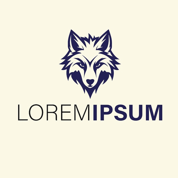 logo design of wolf