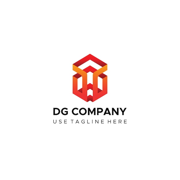 Logo DG Symbol Company premium vector