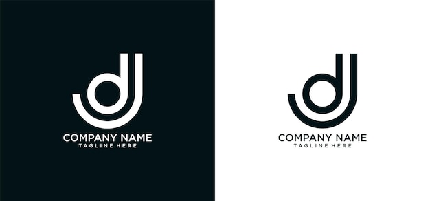 logo dj initial design