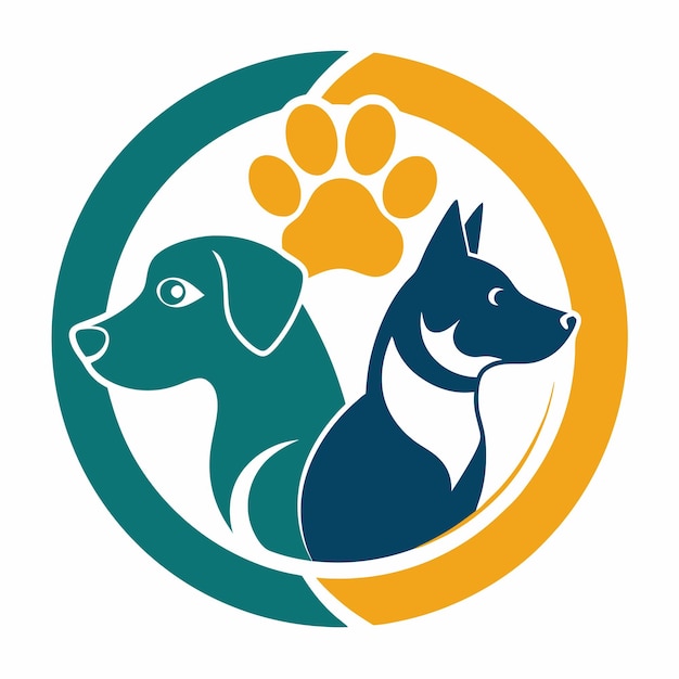 a logo for a dog and a dog with a sign that says  a dog