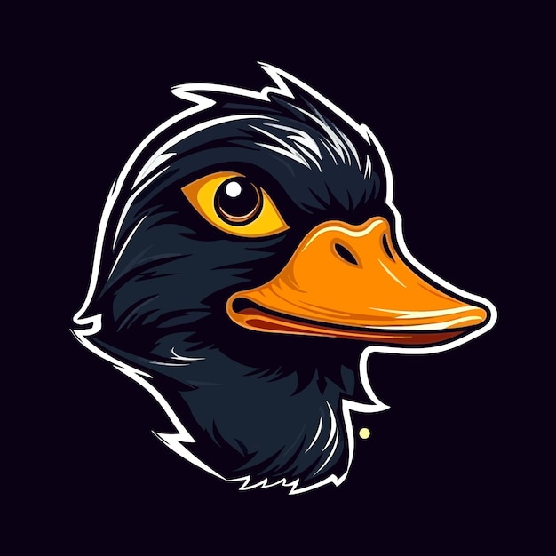 A logo of an duck head designed in esports illustration style Vector