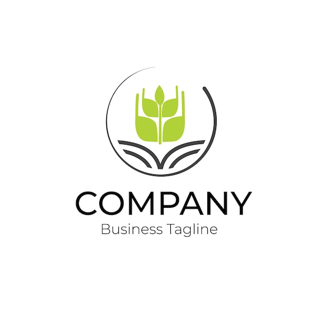 logo farm design business template collection