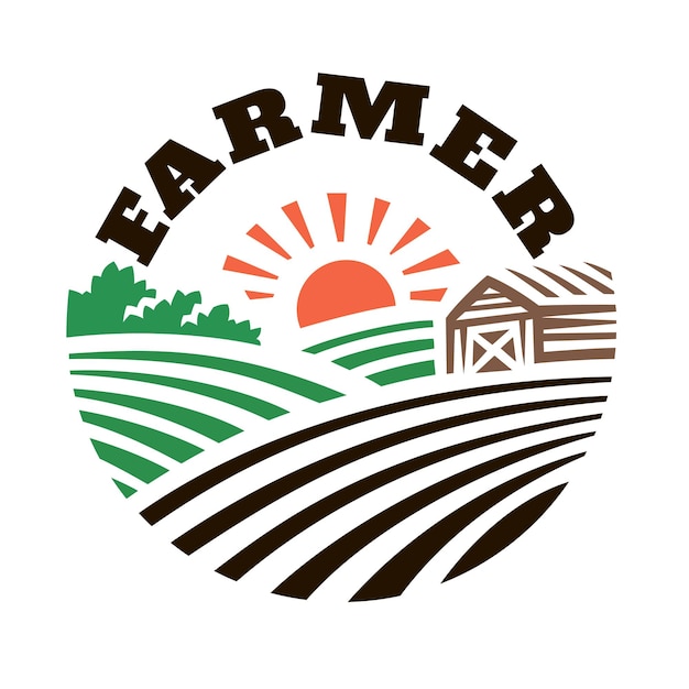 A logo for a farmer that has the word farmer on it