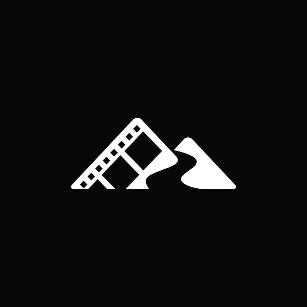 a logo for the film industry. with a mountain symbol and a film roll