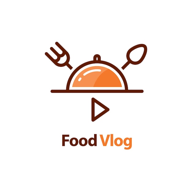 Vector a logo for food vlogging