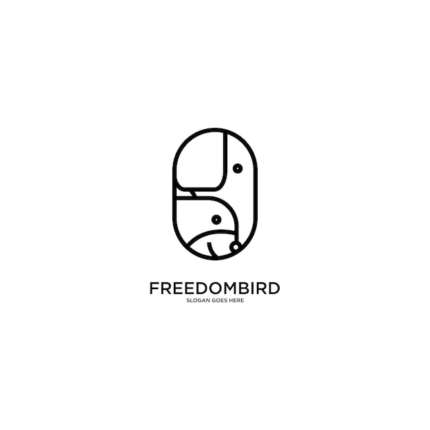 LOGO FREEDOMBIRD SLOGAN GOES HERE DESIGN ART TEMPLATE