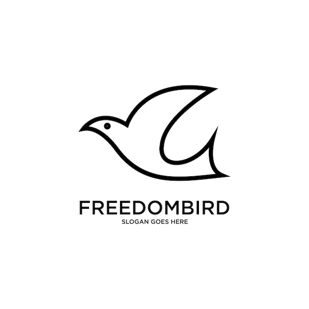 LOGO FREEDOMBIRD SLOGAN GOES HERE DESIGN ART TEMPLATE