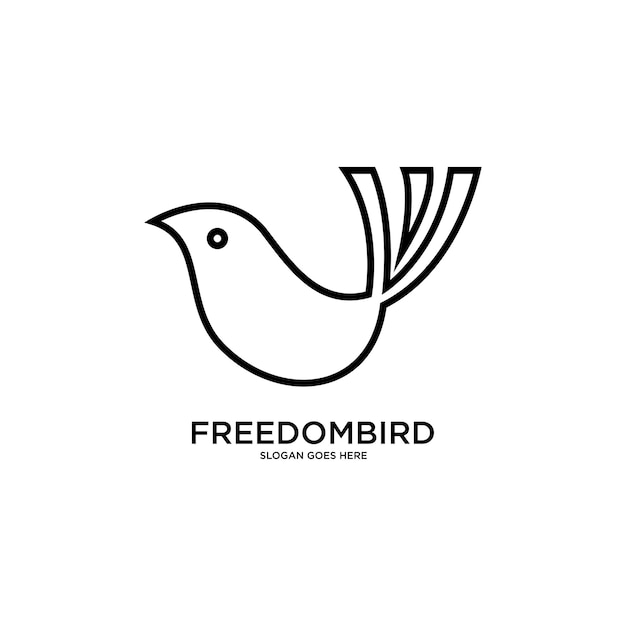 LOGO FREEDOMBIRD SLOGAN GOES HERE DESIGN ART TEMPLATE