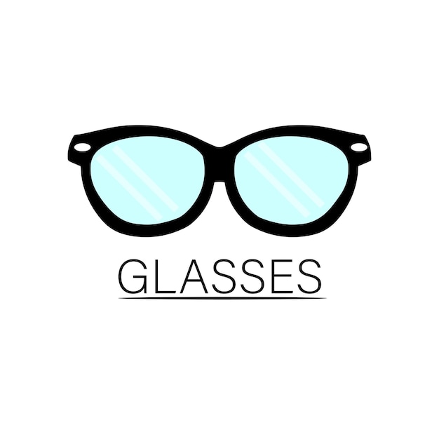 Logo Glasses Vector Illustrations on white Background