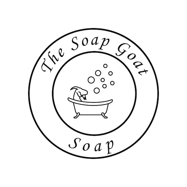 Logo goat soap vector design