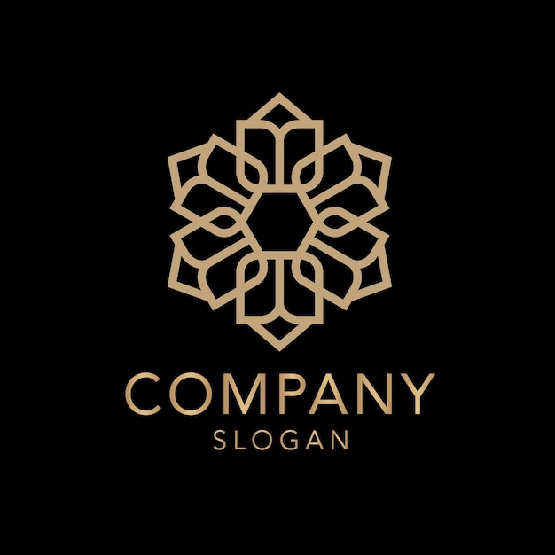 Vector logo gold luxury company brand business