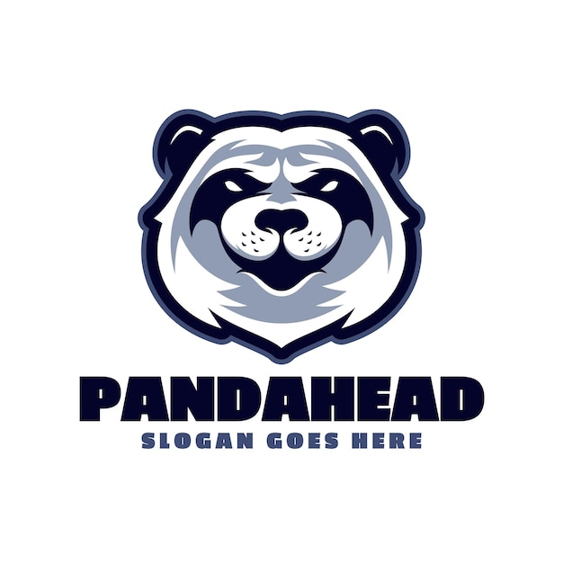 Logo head of angry panda