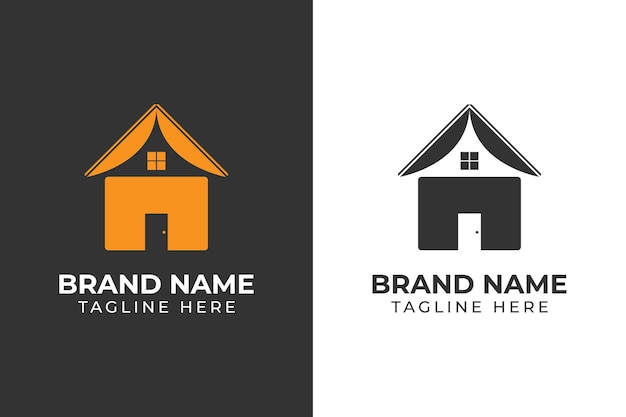 logo home book library template design